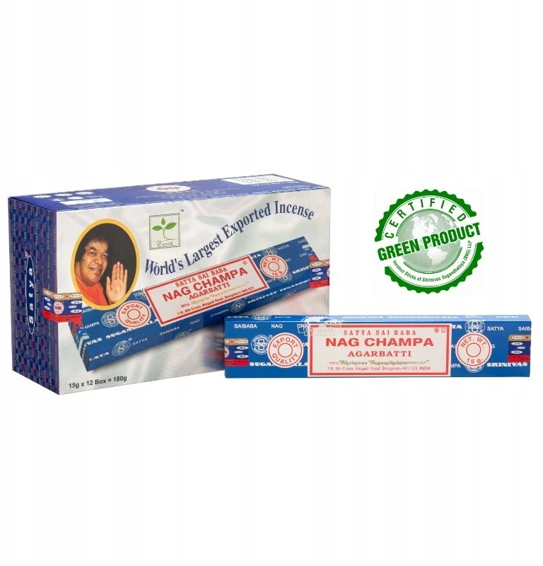 Nag Champa Satya Sai Baba Agarbatti smilkalų lazdelės, 15g