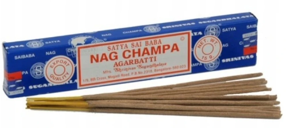 Nag Champa Satya Sai Baba Agarbatti smilkalų lazdelės, 15g