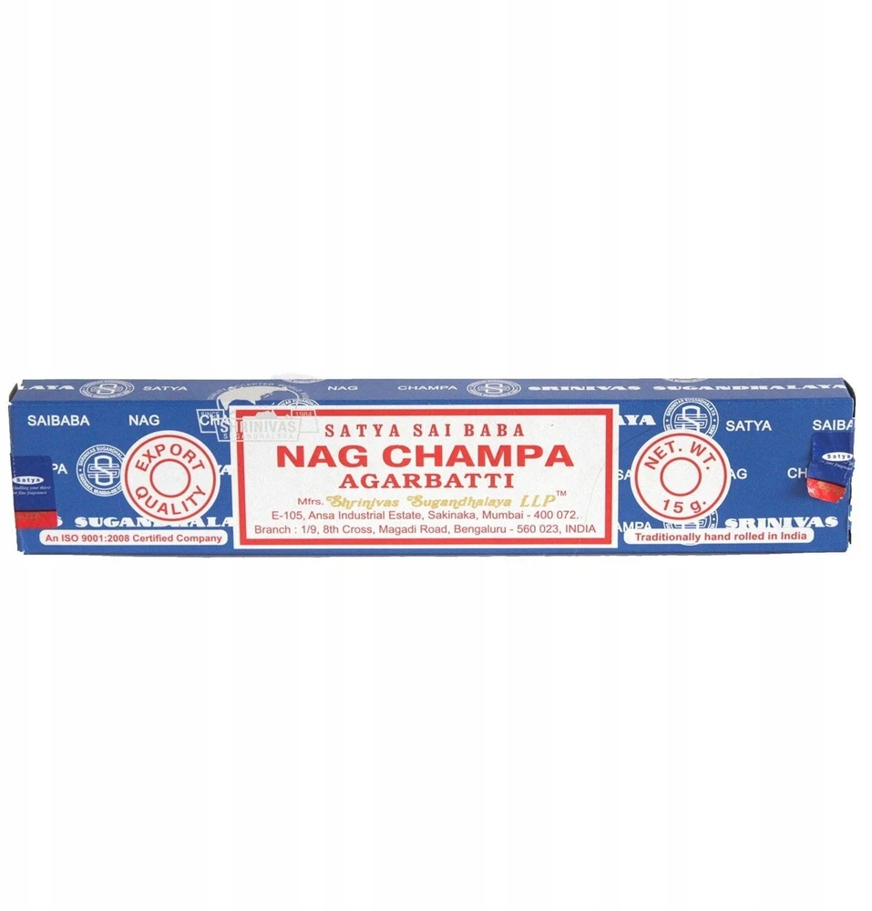 Nag Champa Satya Sai Baba Agarbatti smilkalų lazdelės, 15g