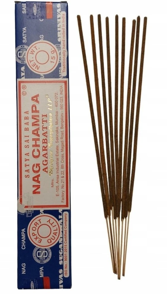 Nag Champa Satya Sai Baba Agarbatti smilkalų lazdelės, 15g
