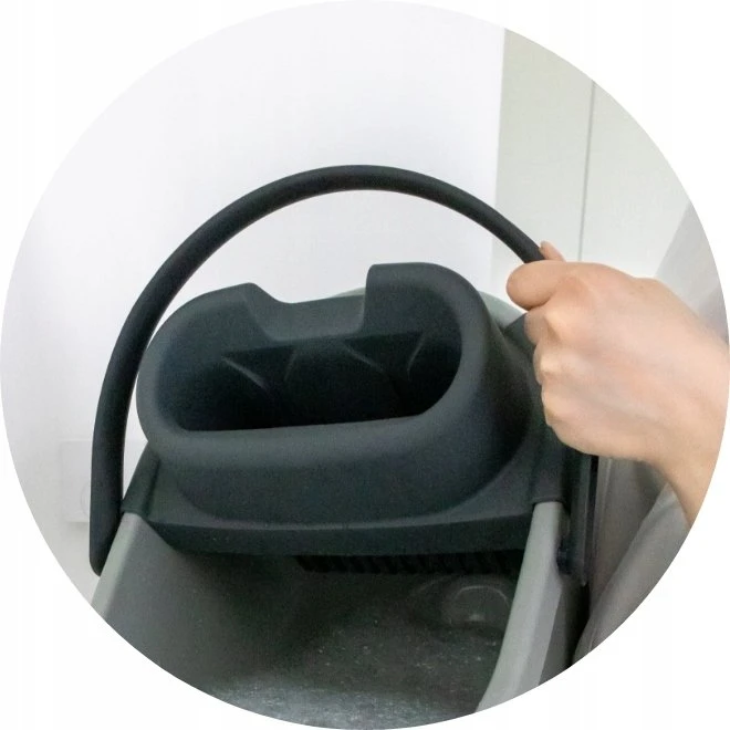 Sauber Oval bucket with flat push button Eco Ego