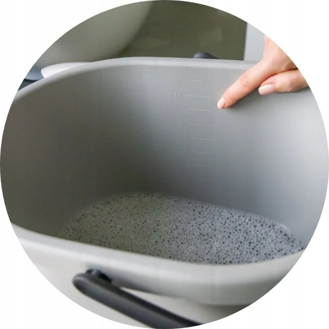 Sauber Oval bucket with flat push button Eco Ego