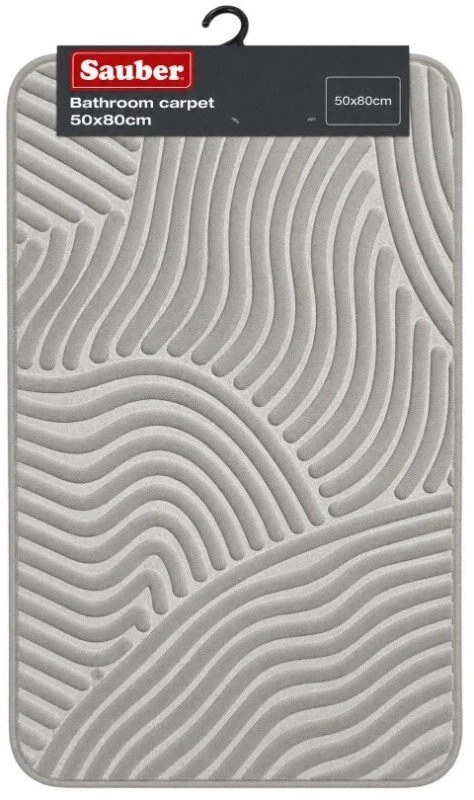 Sauber Dywanik łazienkowy 50x80cm šviesiai pilkas/sidabrinė (24820156)
