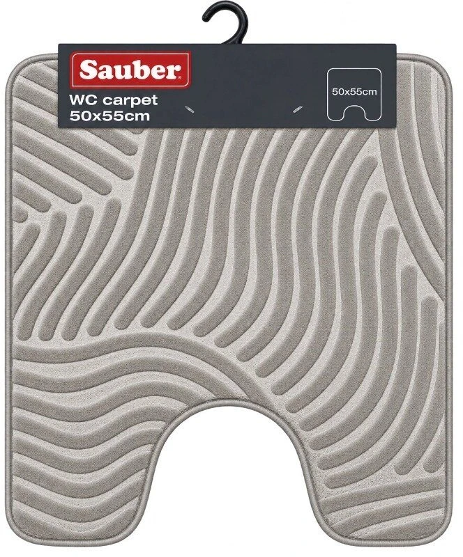 Sauber Dywanik WC 50x55cm šviesiai pilkas/sidabrinė (24820155)