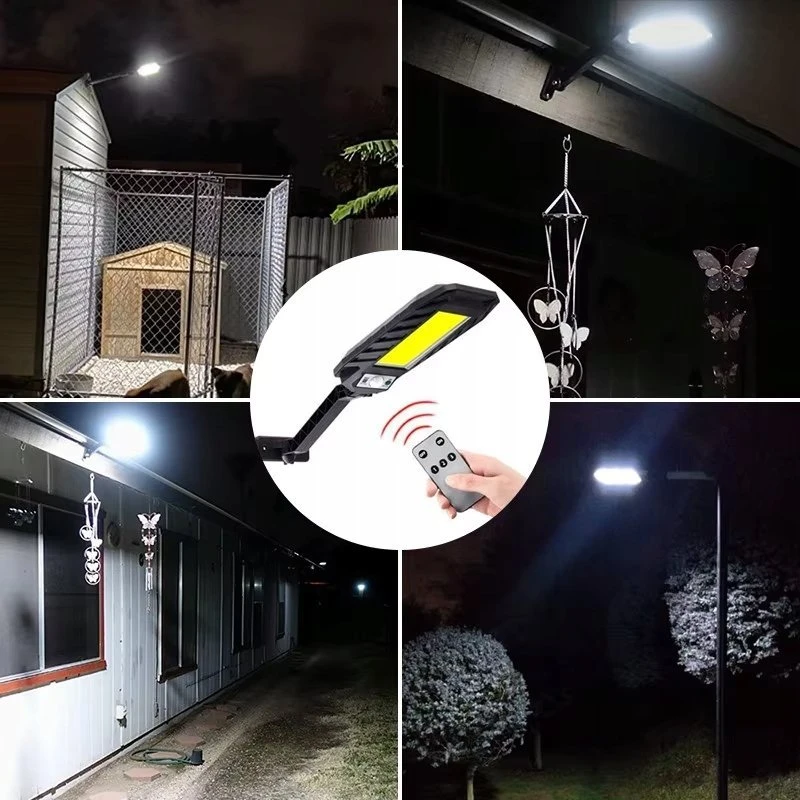 Saulės energija maitinama gatvės lempos žibintas 180LED COB + laikiklis (29450)