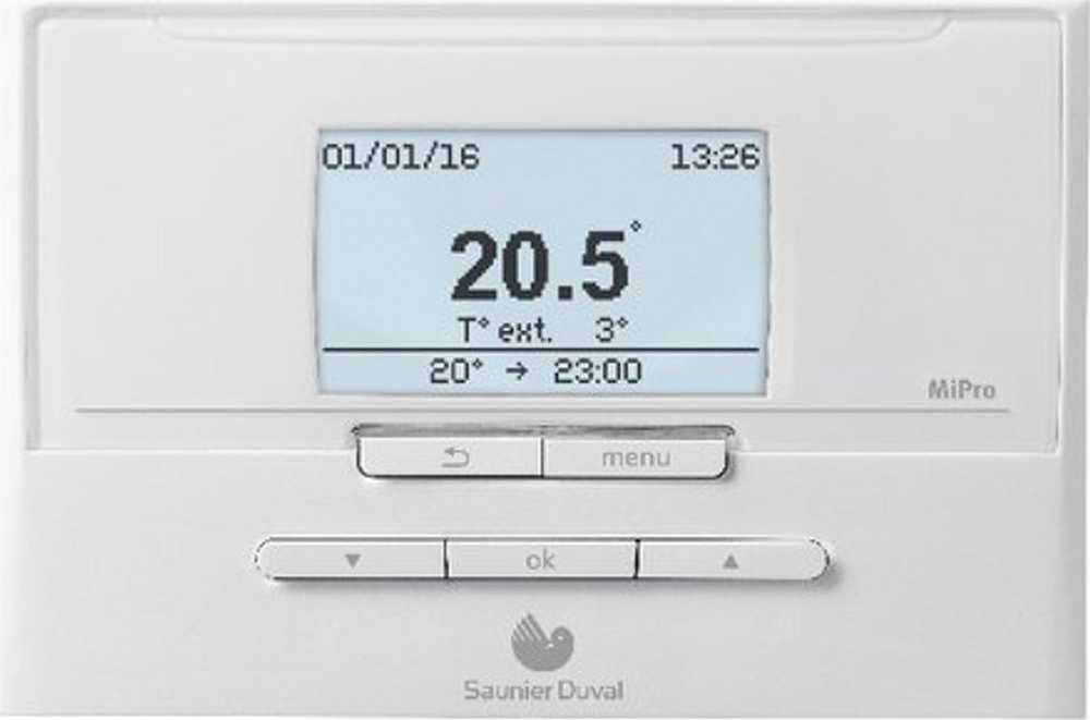 Saunier Duval MiPro Remote – nuotolinio valdymo pultas, skirtas MiPro valdikliui su eBUS jungtimi