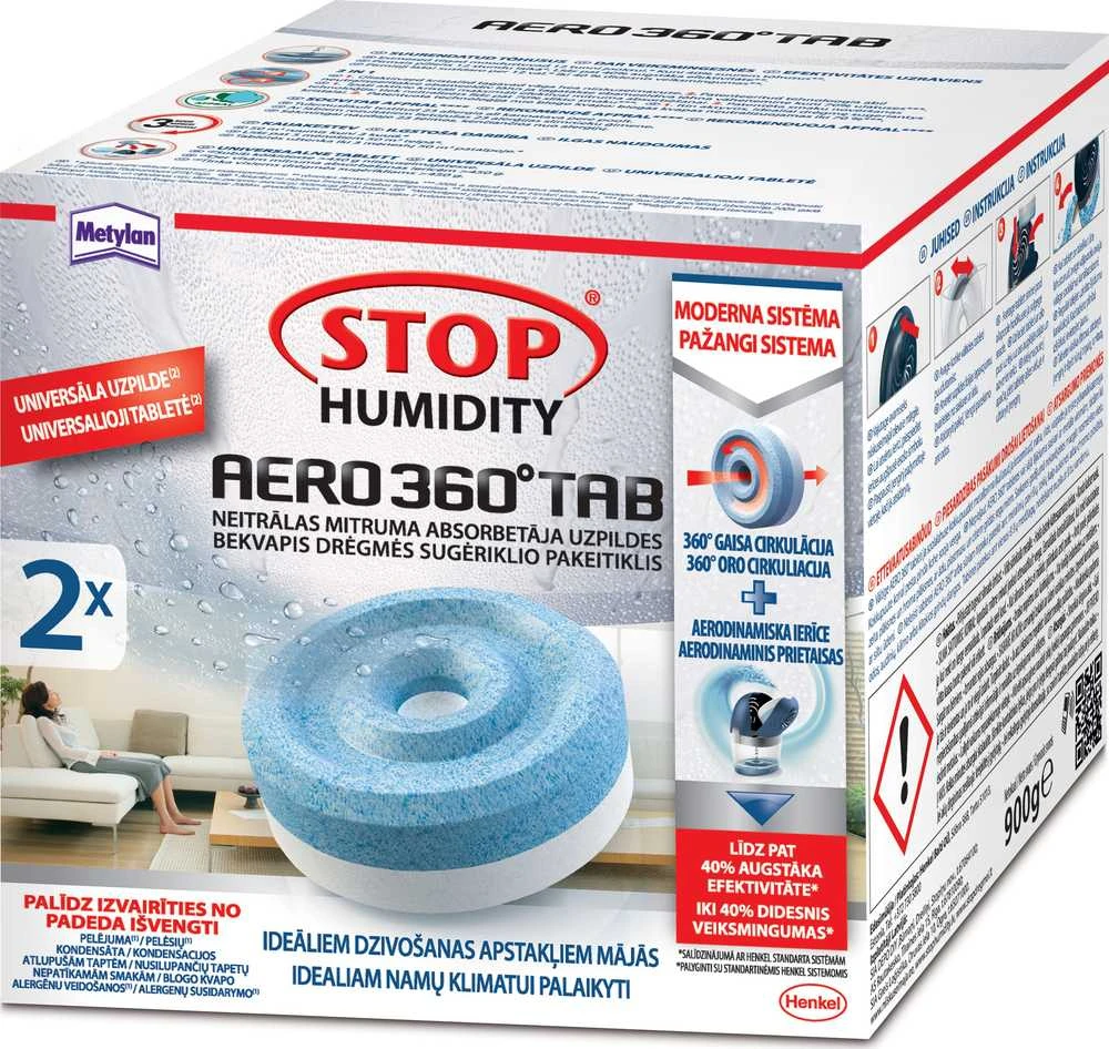 Sausintuvas Ceresit Oro sausintuvo tabletės Metylan Aero Tab 2x450g
