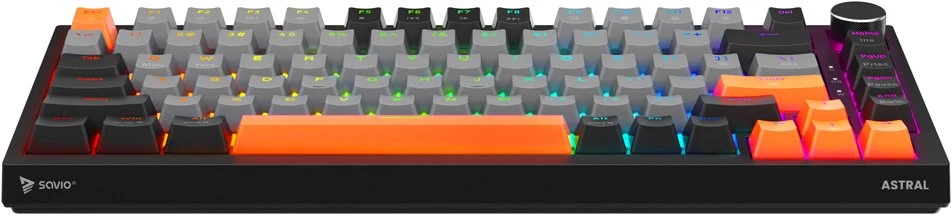Savio ASTRAL Juodas JADE 3 COLOURS klaviatūra Gaming USB QWERTY US International