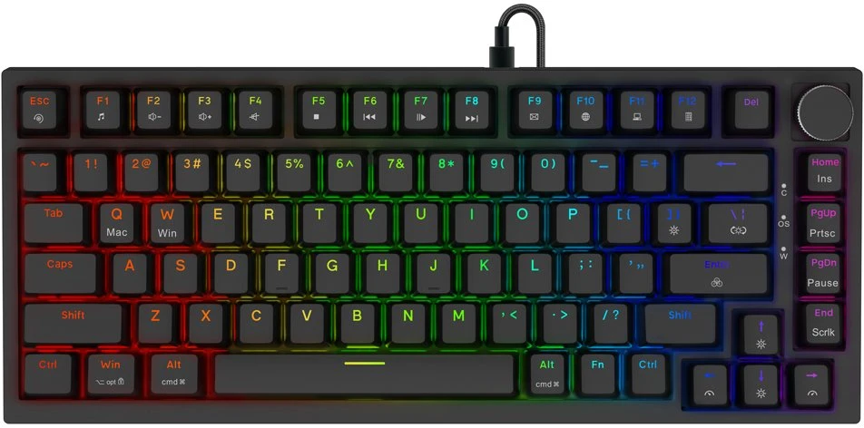 Savio ASTRAL Juodas JADE klaviatūra Gaming USB QWERTY US International