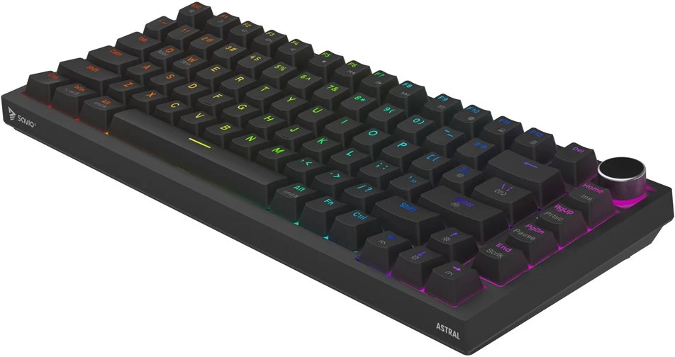 Savio ASTRAL Juodas JADE klaviatūra Gaming USB QWERTY US International