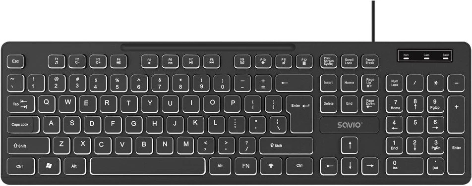 Savio KB-04 klaviatūra Home/Office USB QWERTY UK International Juodas