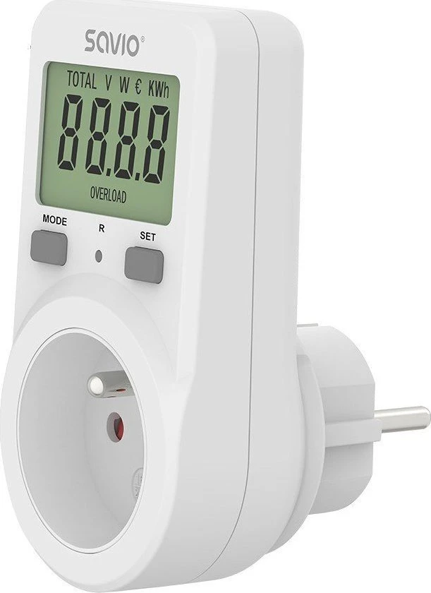 Savio Vatmetras su LCD ekranu, 16a, 3680w, ae-02