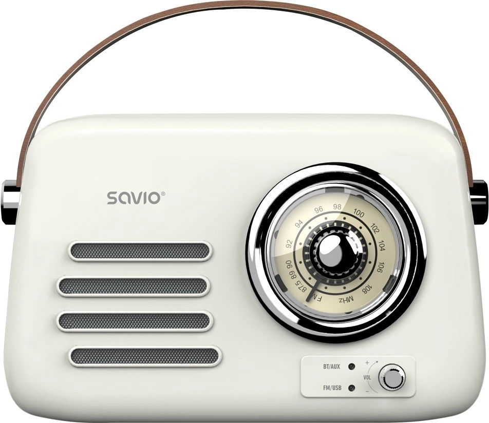 SAVIO RS-02 Portable Radio, baltas
