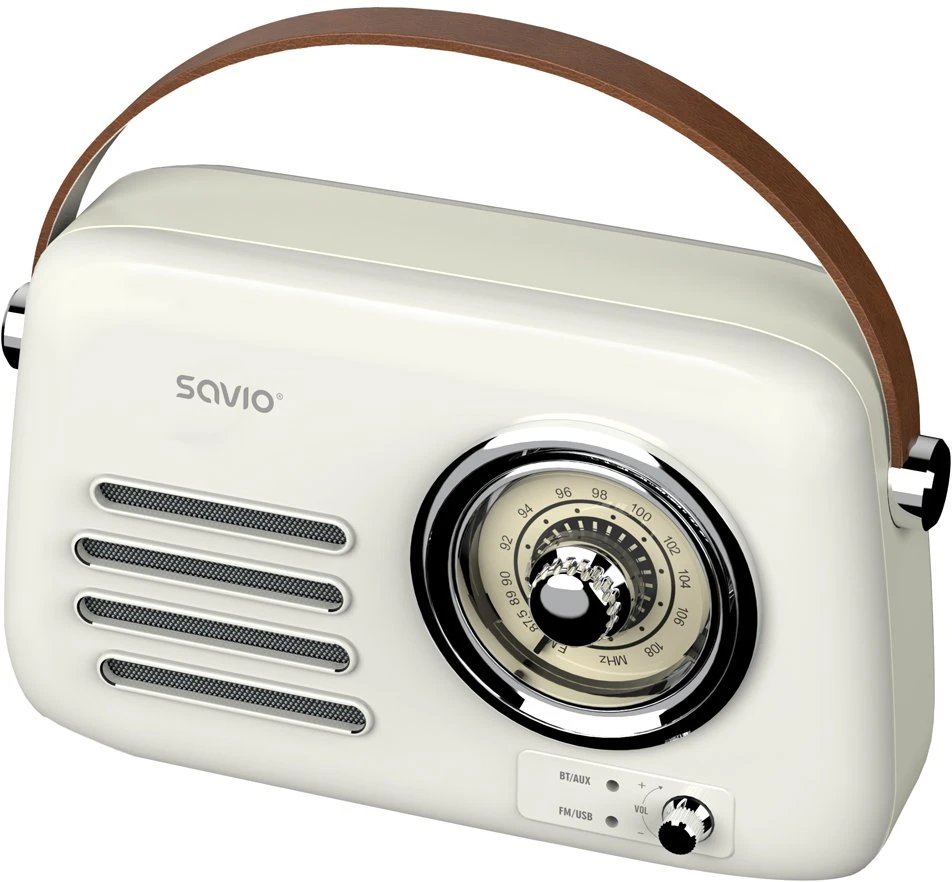 SAVIO RS-02 Portable Radio, baltas
