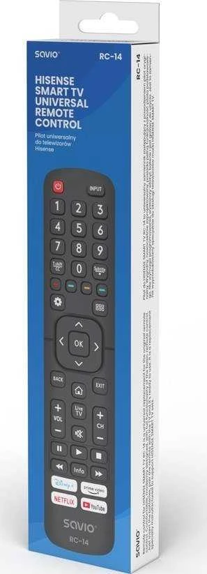 SAVIO RC-14 Universalus nuotolinio valdymo pultelis/pakeitimas HISENSE, SMART TV