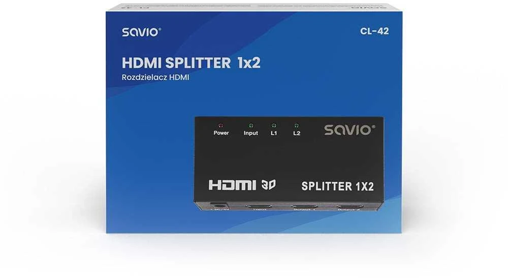 Savio CL-42 video splitter HDMI 2x HDMI