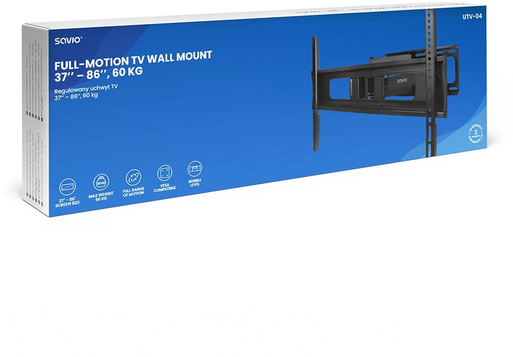 Savio UTV-04 TV mount/stand 2.18 m (86") Juodas