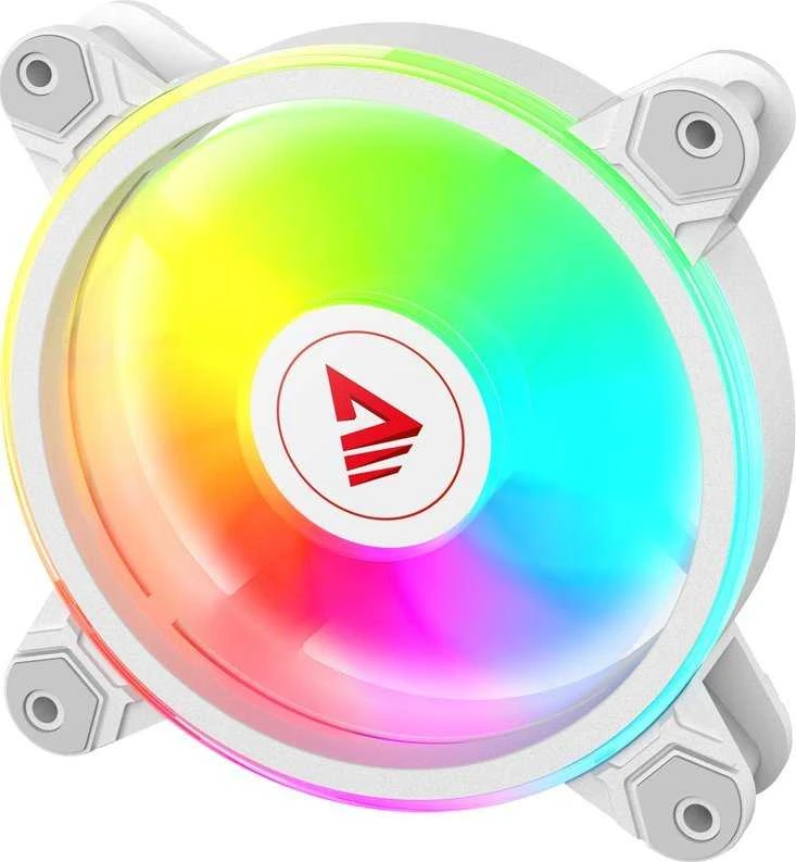 Kompiuterio Korpuso Ventiliatorius - Savio Fan-01 120 mm ARGB, Balti