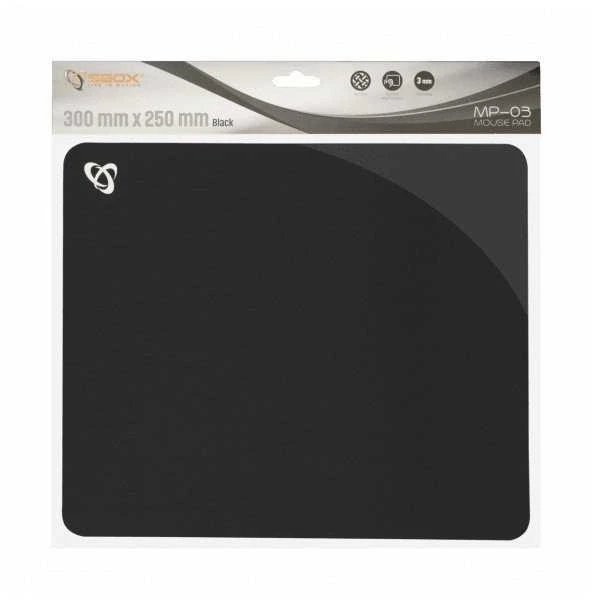 Sbox Technology SBOX Pelės kilimėlis 30×25, Juodas (MP-03)