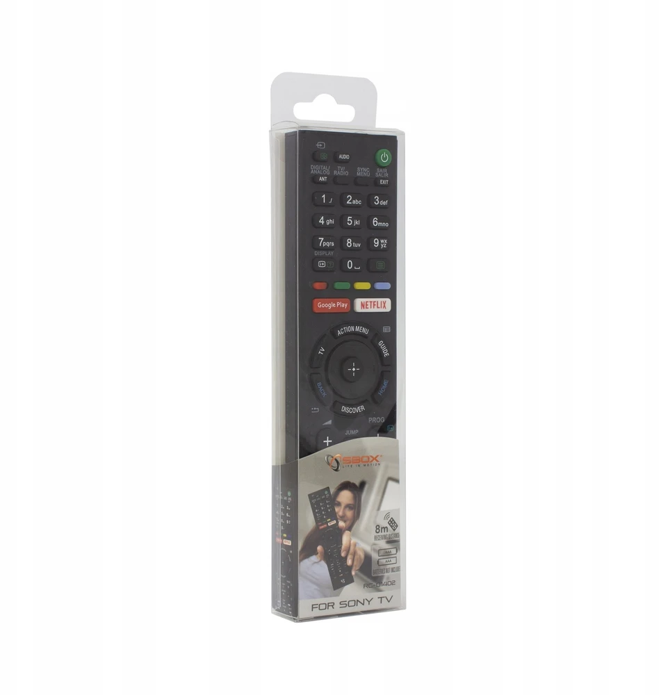 SBOX Remote Control for Sony TVs, juodos spalvos (RC-01402)