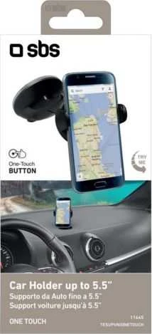 SBS Mobile Automobilinis laikiklis DO TELEFONU/NAWIGACJI 5.5" PRZYSSAWKA DO SZYBY SBS