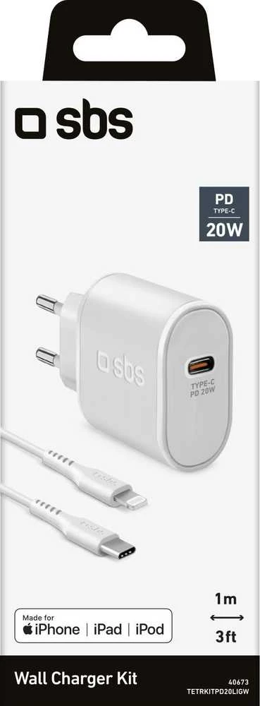 SBS Mobile Įkroviklis 1 x USB-C 3 A (TETRKITPD20LIGW)