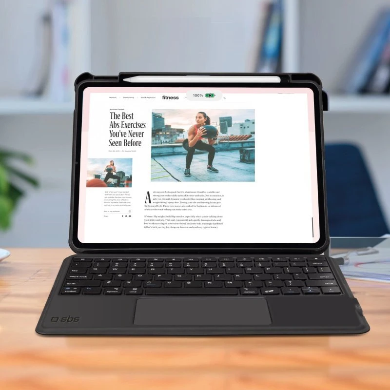 SBS belaidė klaviatūra su dėklu, skirta „iPad Air 10.9" 2020“ / „Air 10.9" 2022“ / „Air 11" 2024“ / „Pro 11" 2018“ / „Pro 11" 2022“
