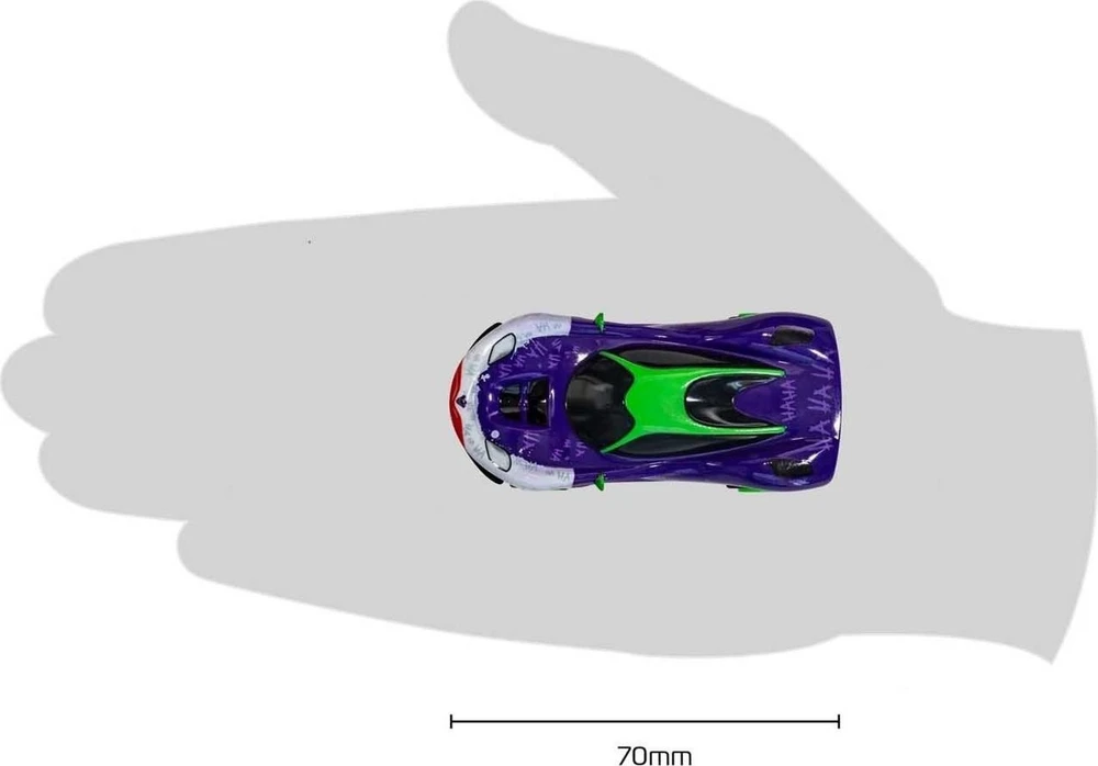 Scalextric Micro Betmeno ir Džokerio lenktynių trasa 4+, maitinama baterijomis, 1:64 mastelis