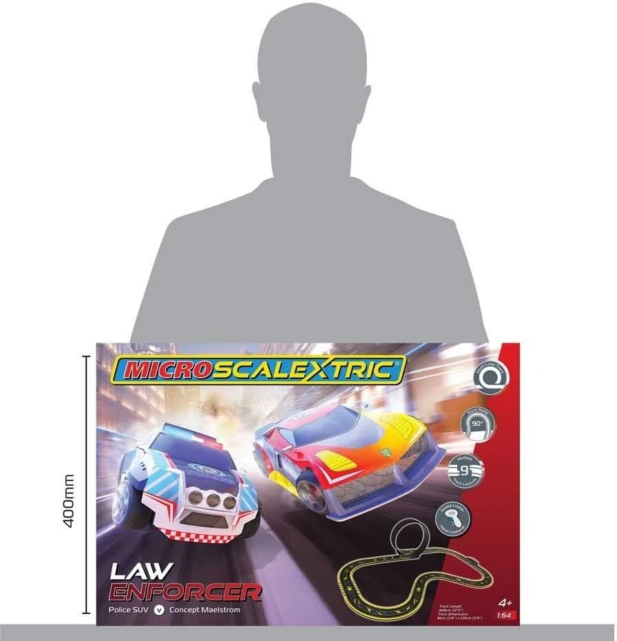 Scalextric Micro Scalextric "Law Enforcer" lenktynių trasa 4+ Mastelis 1:64