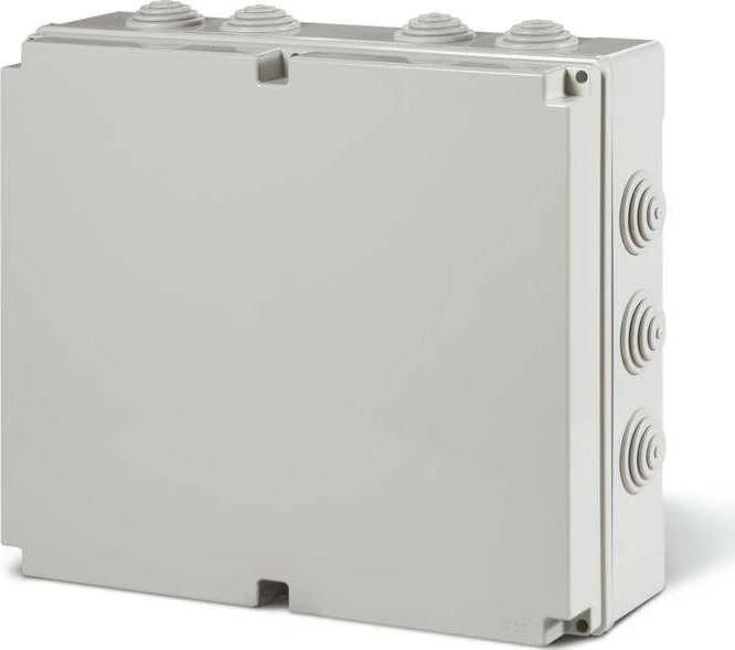 „Scame“ virštinkinė dėžutė, hermetiška IP55, 300x220x120mm su kabelių įvorėmis „Scabox 685.006“ rutulinis