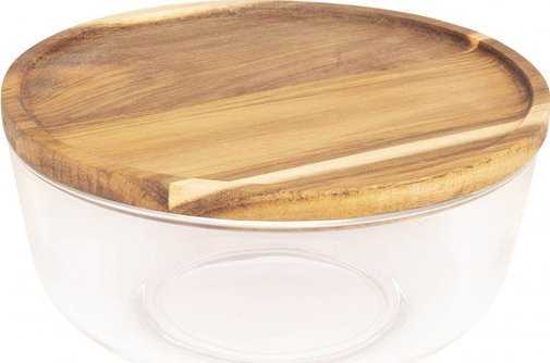 Scandinavian Home Szklana miska su dangteliu HOME Small