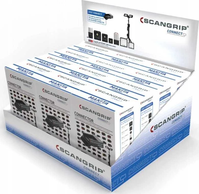 Scangrip Connect adapterių prekybinė pakuotė