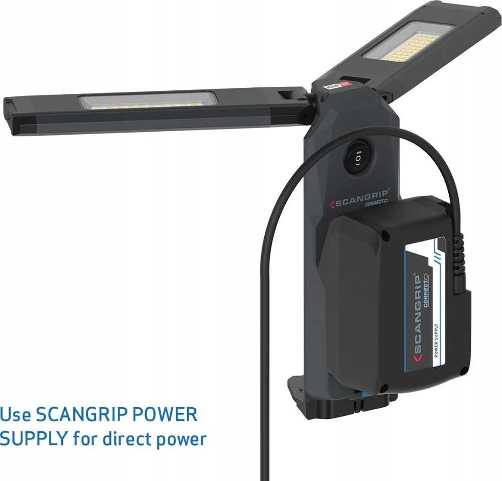 Scangrip įkraunama darbo lempa su dviem galvutėmis 2500 lm DUO CONNECT 03.6111C