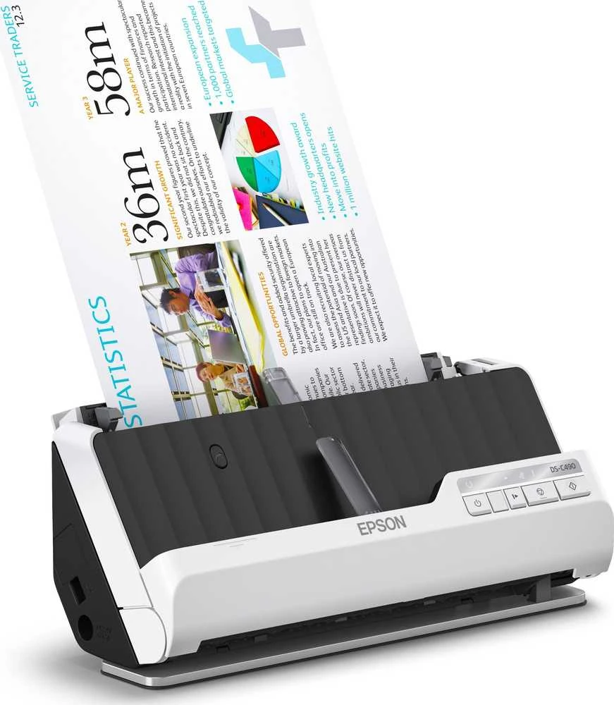 Skeneris Epson | Aukščiausios kokybės kompaktiškas skaitytuvas | DS-C490 | Lakštinis | Laidinis