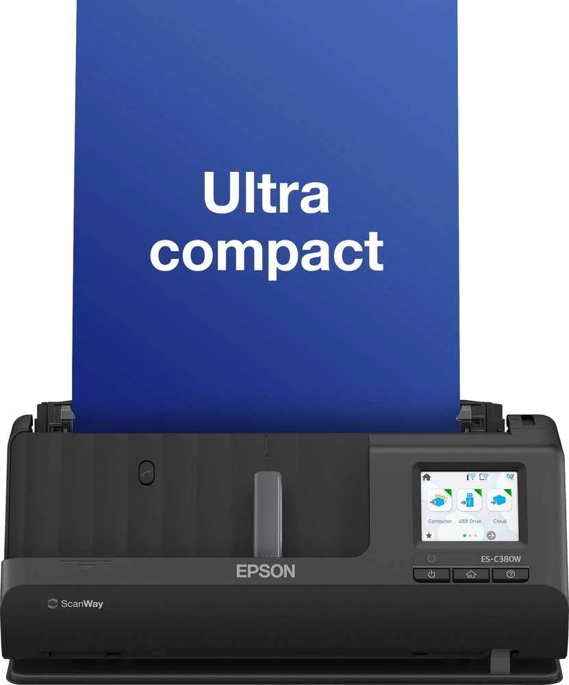 Skeneris Epson | Kompaktiškas tinklo skaitytuvas | ES-C380W | Lakštinis | Bevielis