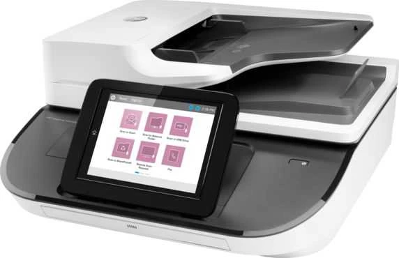 Skeneris Hewlett Packard (HP) HP Digital Sender Flow 8500 fn2 skaitytuvas / dokumentų darbo stotis – A3 spalvotas 600 dpi, plokščias / lapų tiekimo nuskaitymas, automatinis dokumentų tiektuvas, automatinis dvipusis, OCR / nuskaitymas į tekstą, 100 ppm, 10 000 puslapių per dieną