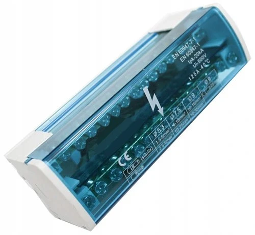 Schelinger Paskirstymo blokas 30 gnybtų 2x15 (11x5,3 mm + 2x7,5 mm + 2x9,1 mm)