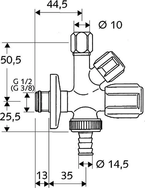 Schell VENTIL SKALB MAŠ ASAG 1/2X10 CHROM
