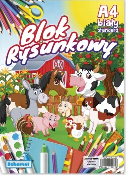 Schemat SCHEMA Piešimo bloknotas A4/20K 80g baltas (10vnt)