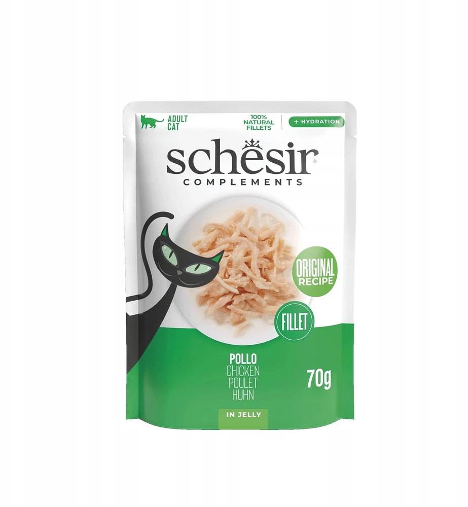 Agras Pet Foods Kačių Maistas - SCHESIR Vištienos Filė Želyje Drėgnas Maistas 70g Be Glitimo
