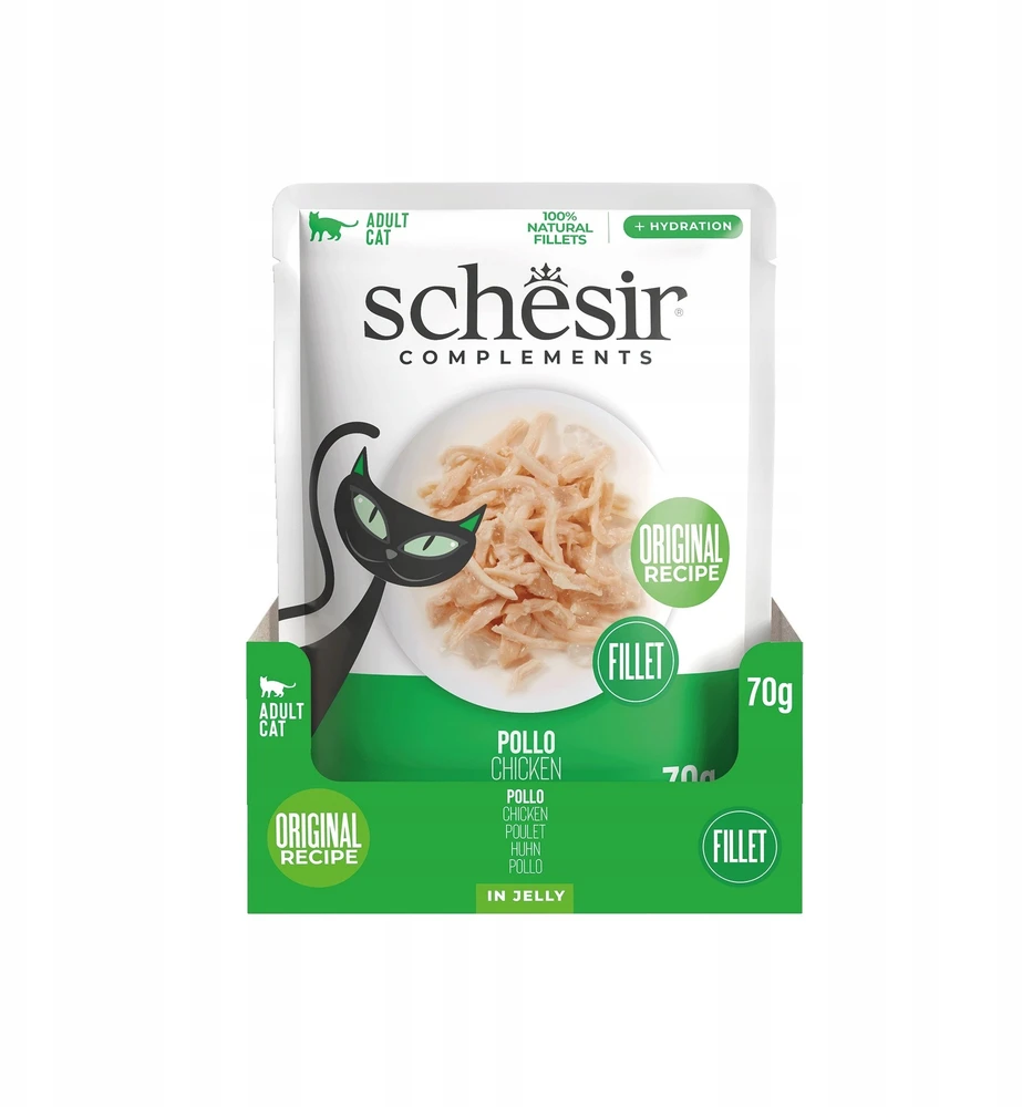 Agras Pet Foods Kačių Maistas - SCHESIR Vištienos Filė Želyje Drėgnas Maistas 70g Be Glitimo