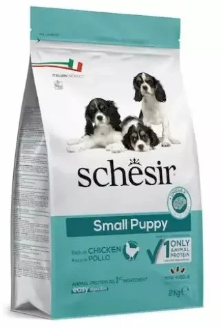 Schesir Original, sausas maistas, dla szczenią, vištiena, 2kg, maišelis, dla małych ras