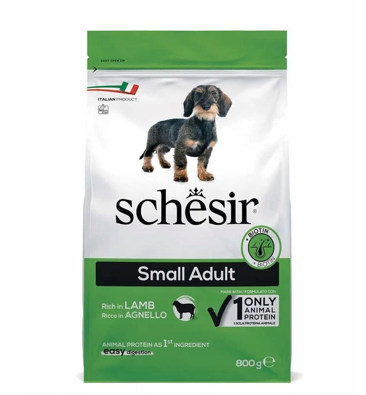 Schesir Original, sausas maistas, šuniui, ėriena, 800g, maišelis, suagusiems malych ras