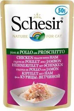 Agras Pet Foods Drėgnas Kačių Maistas - Schesir Vištiena Želė Su Kumpiu, 50g