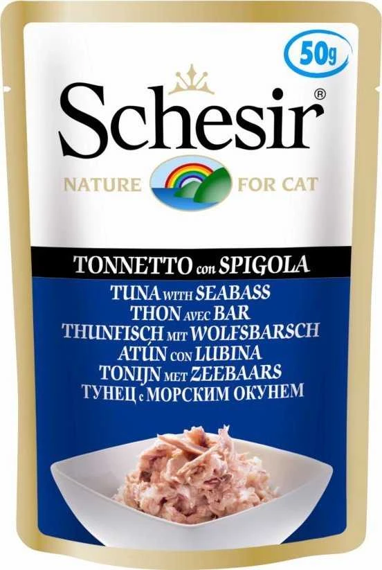 Agras Pet Foods Drėgnas Kačių Maistas - Schesir Tuną Su Jūrų Lydeka