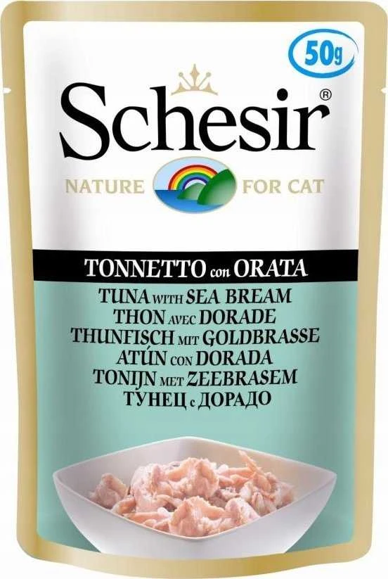 Agras Pet Foods Drėgnas Kačių Maistas - Schesir Želė su Tunų ir Jūros Lygomis