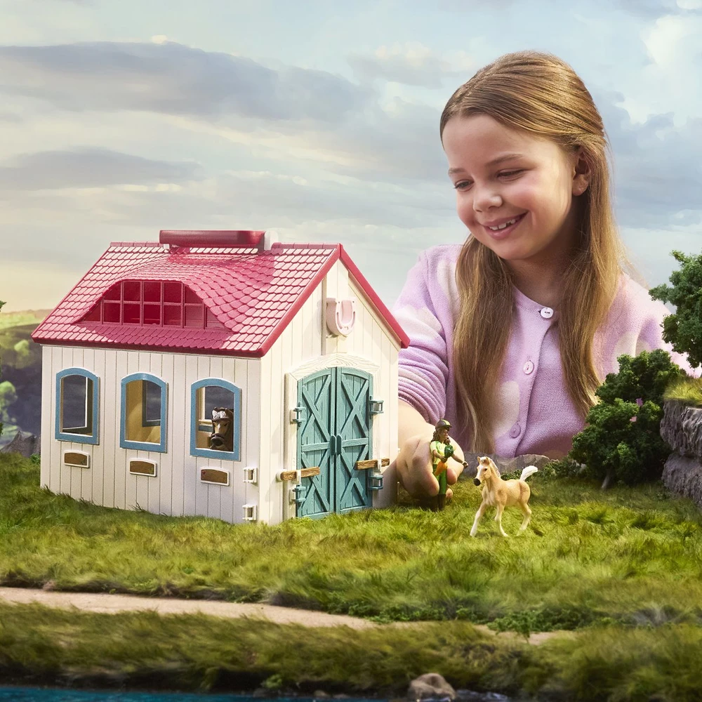 Figūrėlių rinkinys mažoji pasaga arklidėms Schleich Horse Club