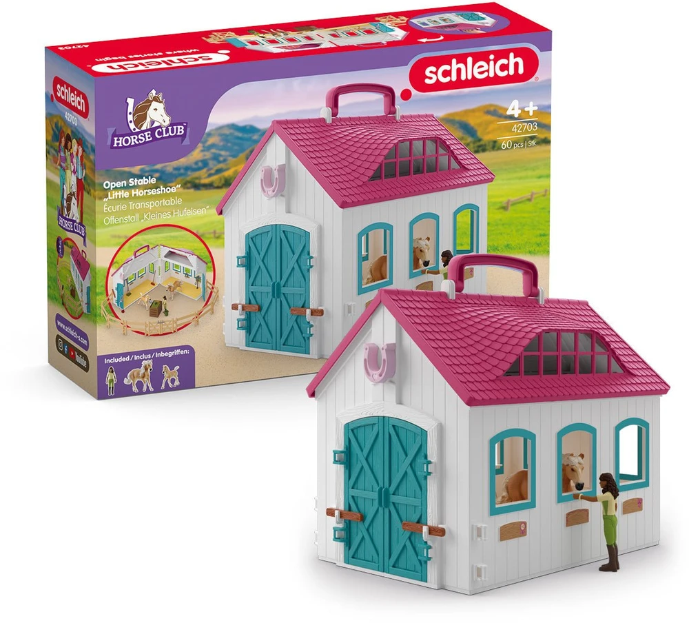 Figūrėlių rinkinys mažoji pasaga arklidėms Schleich Horse Club