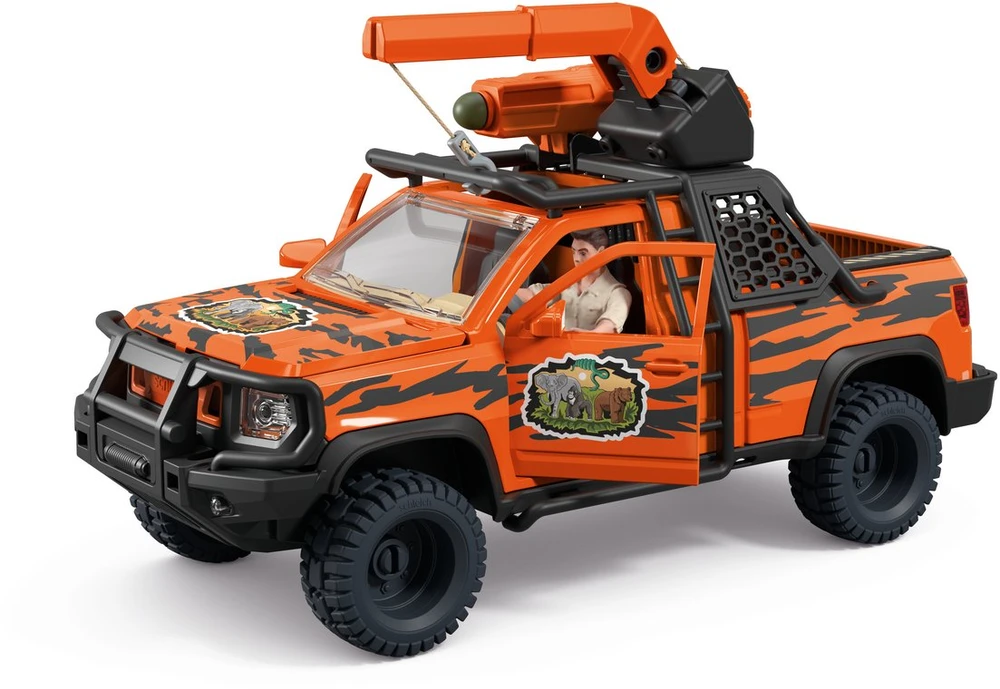 Žaislinis visureigis ekspedicijai džiunglėse Wild Life Schleich