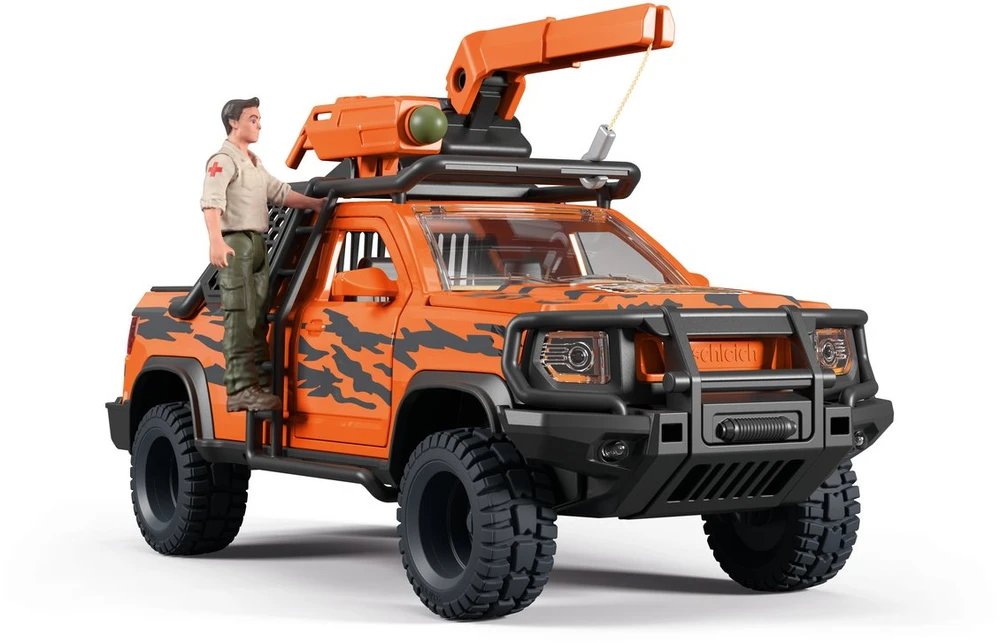 Žaislinis visureigis ekspedicijai džiunglėse Wild Life Schleich